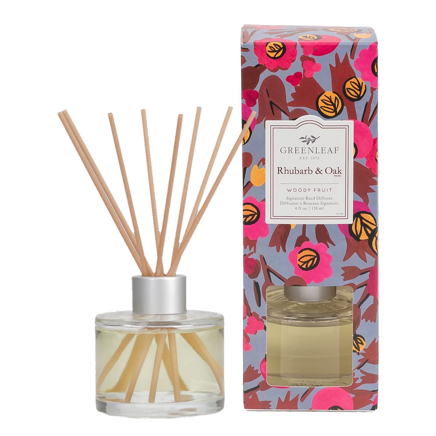 GREENLEAF REED DIFFUSER SET RHUBARB & OAK