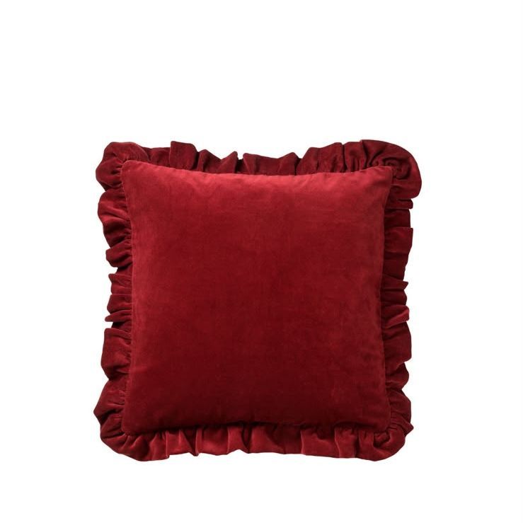 RUFFlE VELVET MAROON
