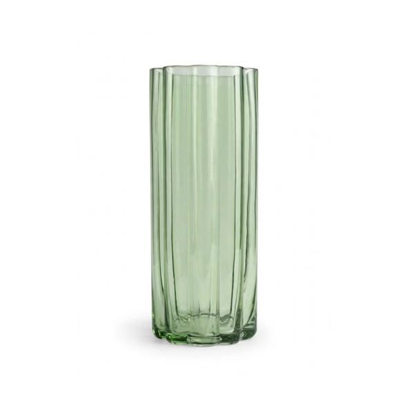 RIPPLE GREEN TALL VASE